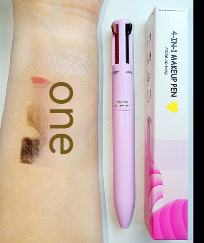 Four-in-One Cosmetic Brush – Highlight, Lip Liner, Eyeliner, and Eyebrow Pencil