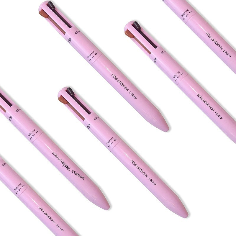 Four-in-One Cosmetic Brush – Highlight, Lip Liner, Eyeliner, and Eyebrow Pencil