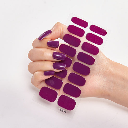 Nail Art Stickers – Solid Color Self-Adhesive Nail Strips Set