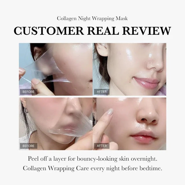 Face Night Collagen Wrapping Mask – Firming, Hydration & Anti-Wrinkle Skin Care CJ