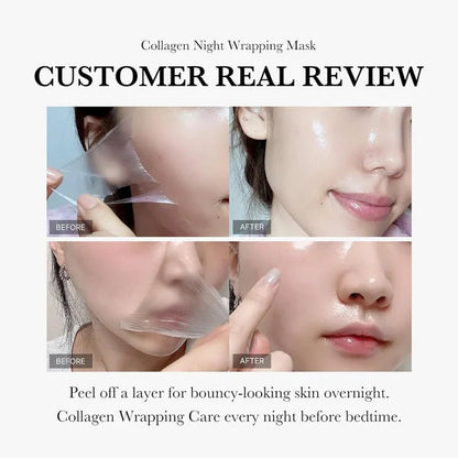 Face Night Collagen Wrapping Mask – Firming, Hydration & Anti-Wrinkle Skin Care CJ
