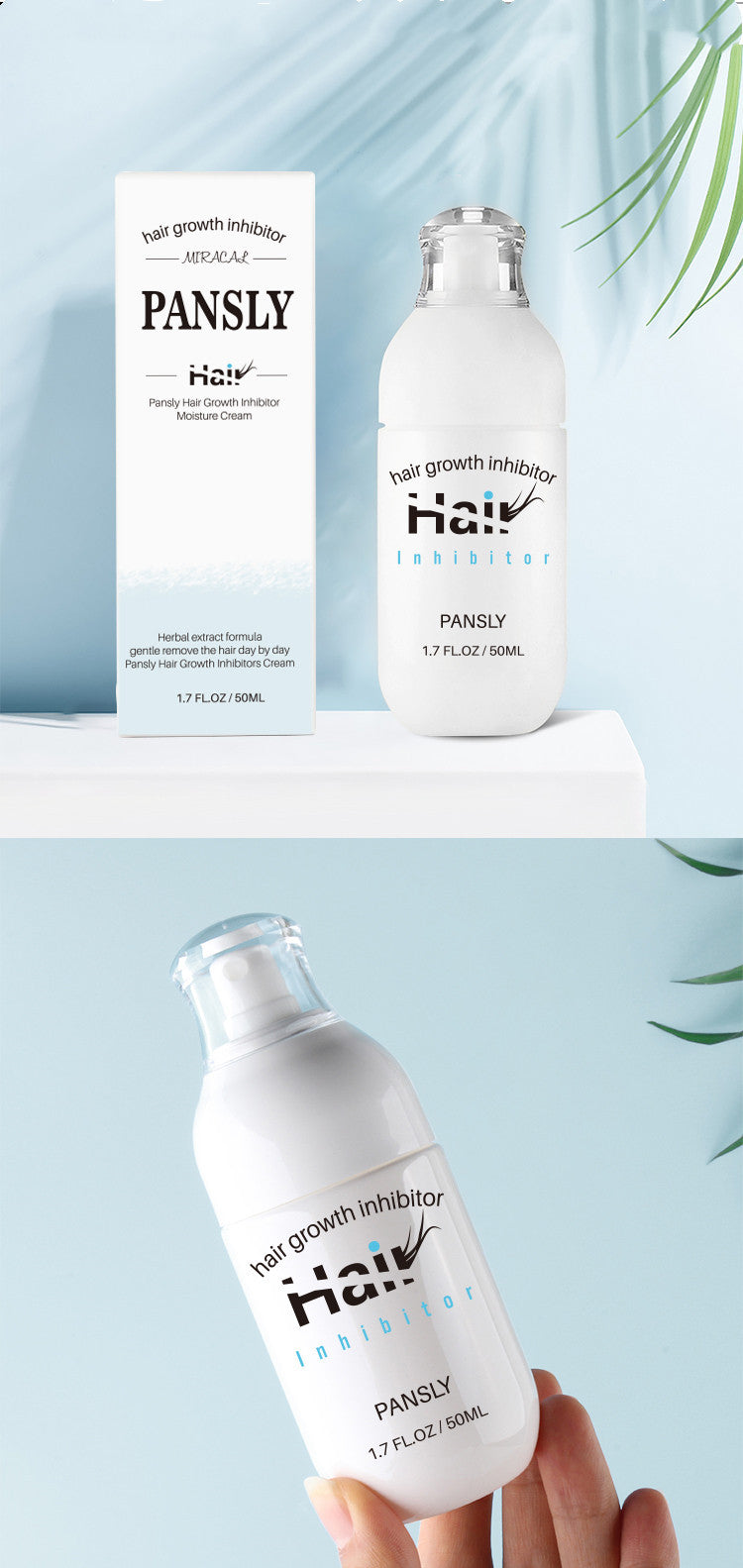Two-in-One Hair Removal Cream – Gentle Face & Body Hair Remover CJ