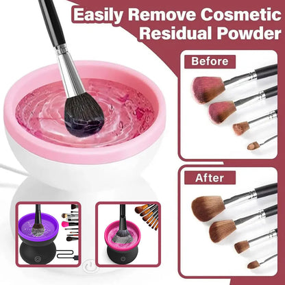 Electric Makeup Brush Cleaner – Portable Automatic USB Tool for All Brush Sizes CJ