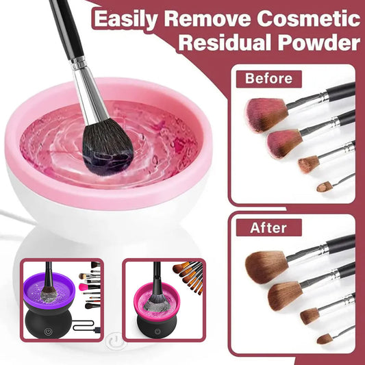 Electric Makeup Brush Cleaner – Portable Automatic USB Tool for All Brush Sizes CJ