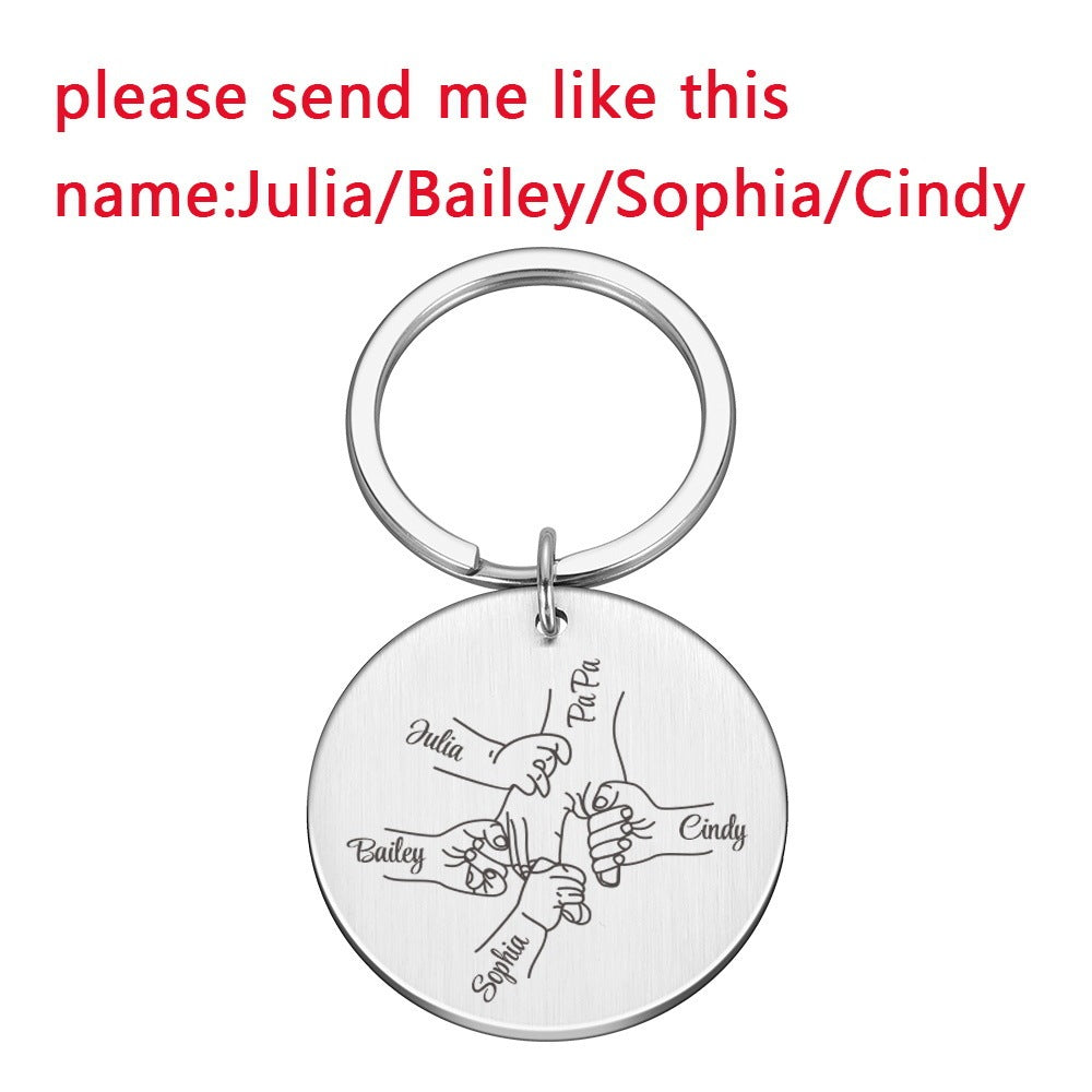 Customizable Father's Day Keychain – DIY Name Personalized Gift