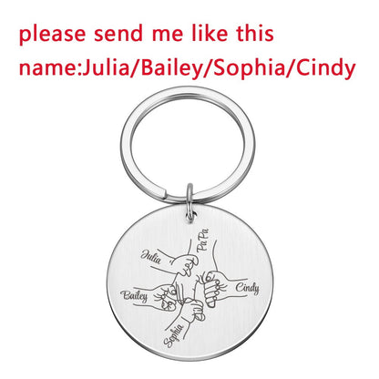 Customizable Father's Day Keychain – DIY Name Personalized Gift