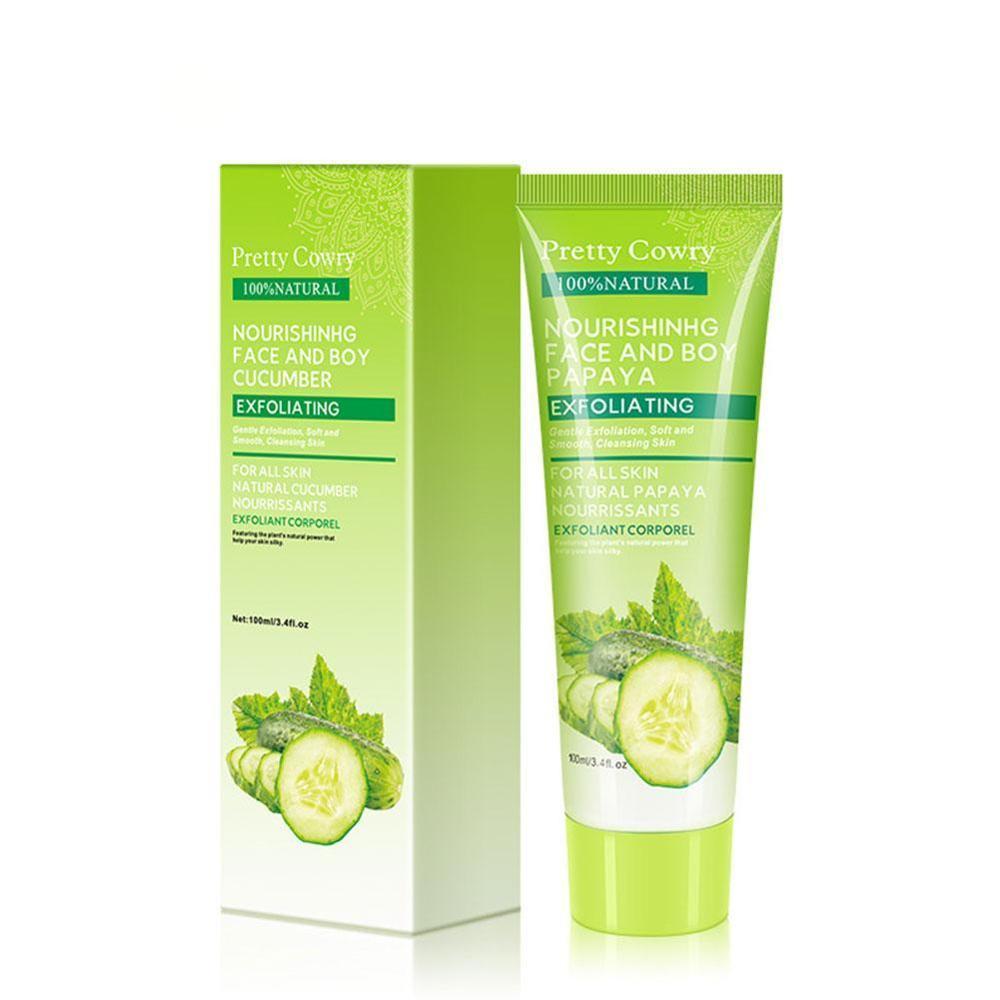 Cucumber Coconut Papaya Exfoliating Gel – Gentle Face & Body Cleansing 100ml CJ