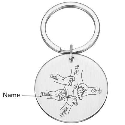 Customizable Father's Day Keychain – DIY Name Personalized Gift
