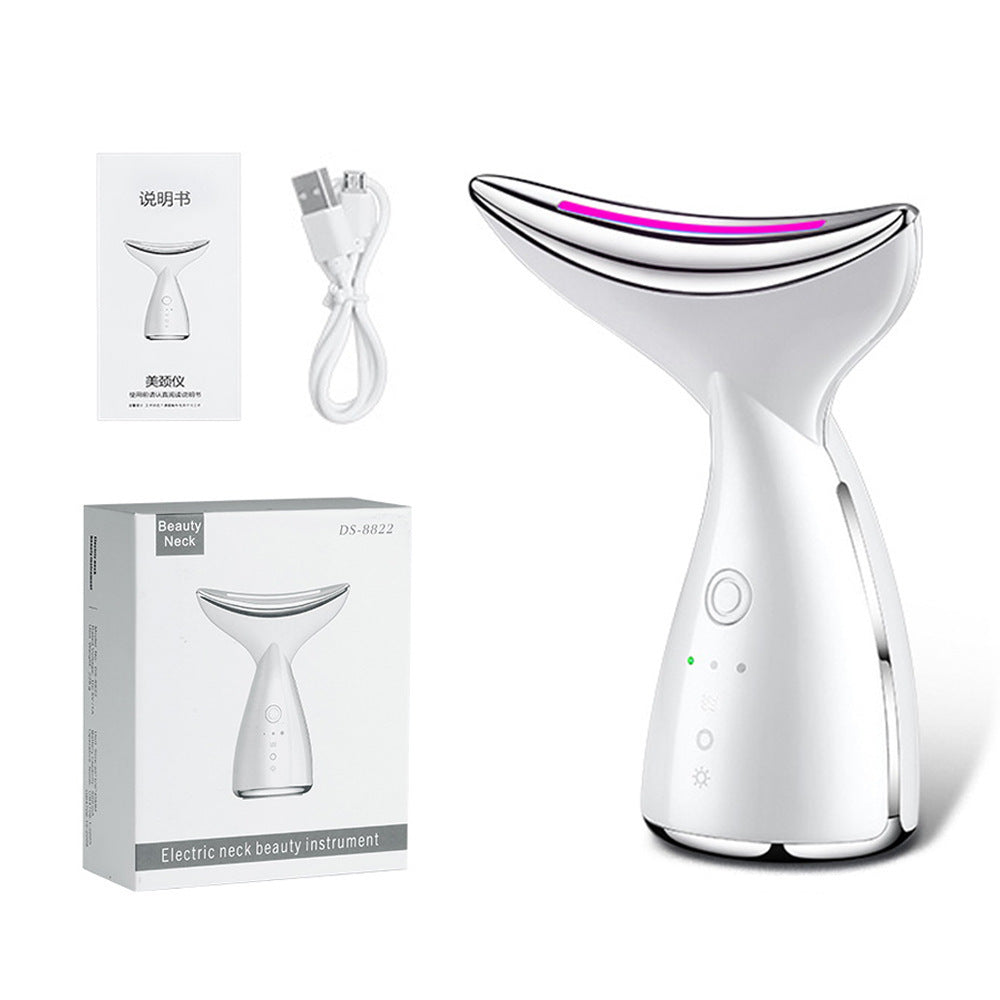 EMS Microcurrent Beauty Device – LED Photon Therapy for Face Lifting & Double Chin Reduction CJ