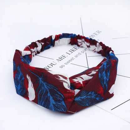 Women's Retro Printed Headband – Stylish Hair Accessory for Everyday Wear CJ