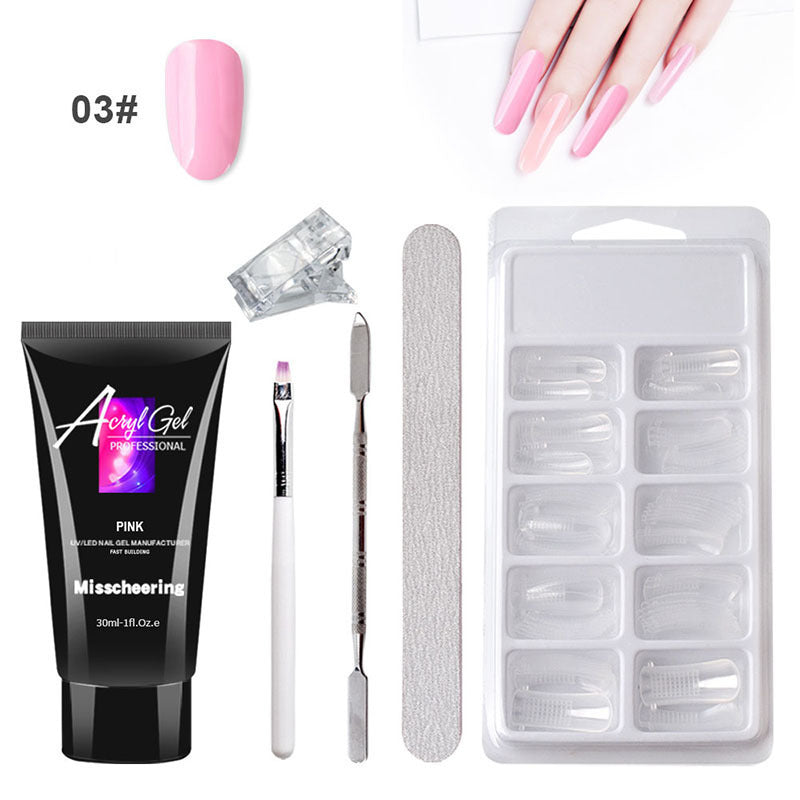 Painless Extension Gel Nail Art – Quick Crystal Gel Set Without Paper Holder CJ