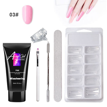 Painless Extension Gel Nail Art – Quick Crystal Gel Set Without Paper Holder CJ