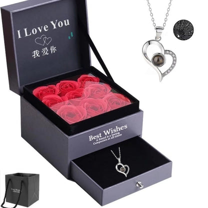 100 Languages “I Love You” Projection Necklace – Romantic Jewelry Gift for Women CJ