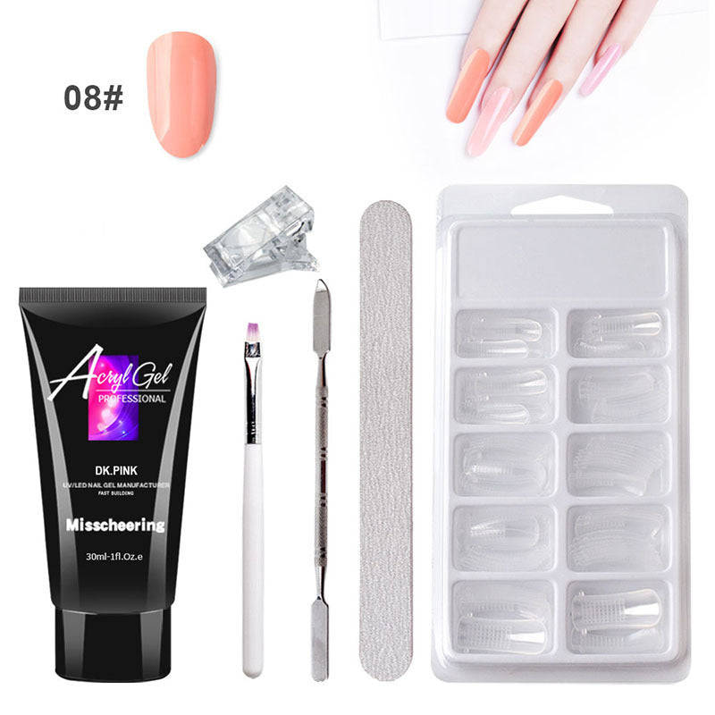 Painless Extension Gel Nail Art – Quick Crystal Gel Set Without Paper Holder CJ