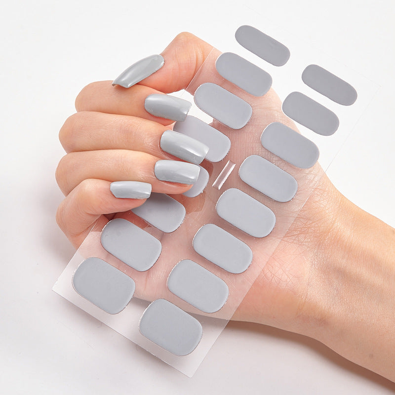 Nail Art Stickers – Solid Color Self-Adhesive Nail Strips Set