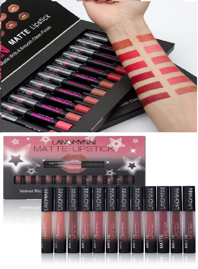 Matte Lipstick Set – Waterproof Long-Lasting Velvet Finish CJ