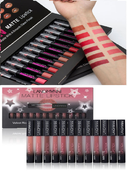 Matte Lipstick Set – Waterproof Long-Lasting Velvet Finish CJ