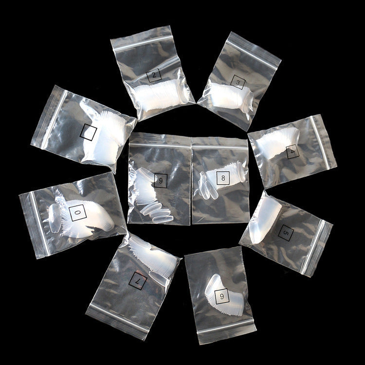 500 Transparent Natural Fake Nails CJ