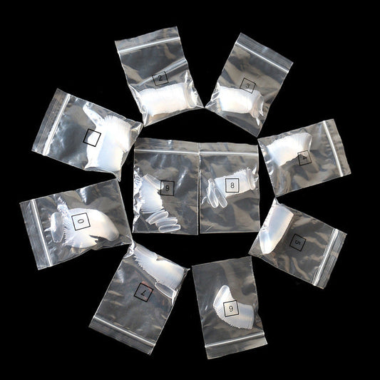500 Transparent Natural Fake Nails CJ