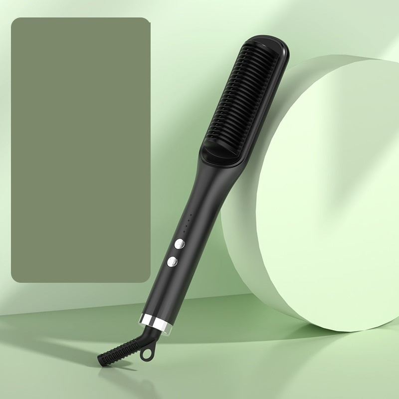 Anion Hair Care Electric Hair Curler and Straightener Comb – 2-in-1 Styling Tool CJ