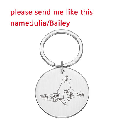 Customizable Father's Day Keychain – DIY Name Personalized Gift