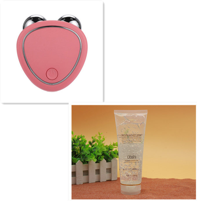 Portable Facial Microcurrent Beauty Instrument – Double Roller Massager for Lifting & Reducing Edema CJ