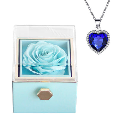 Luxury Rose Jewelry Box with Elegant Necklace – Creative Fashion Gift for Women CJ