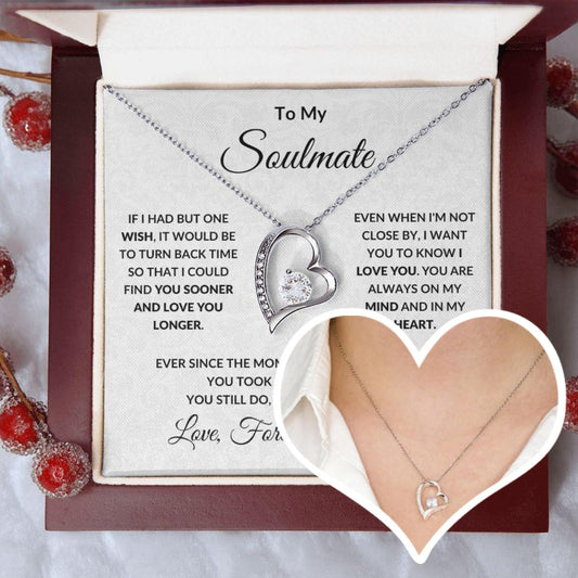 Soulmate Forever Love Necklace – Stainless Steel Romantic Gift for Women CJ