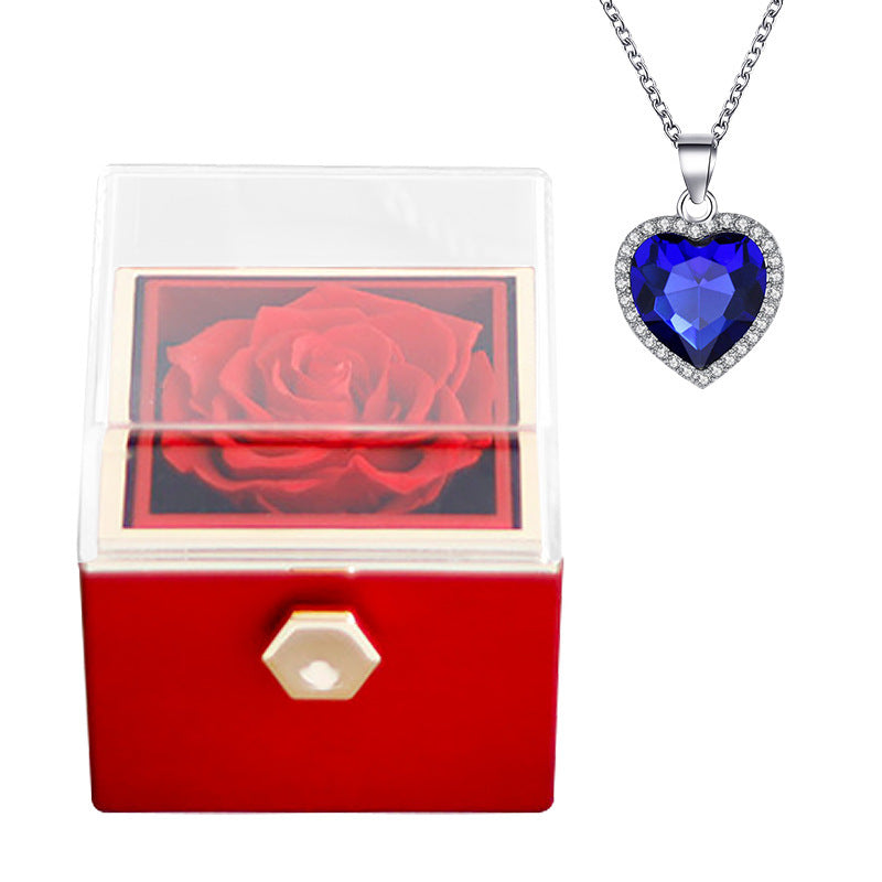 Luxury Rose Jewelry Box with Elegant Necklace – Creative Fashion Gift for Women CJ