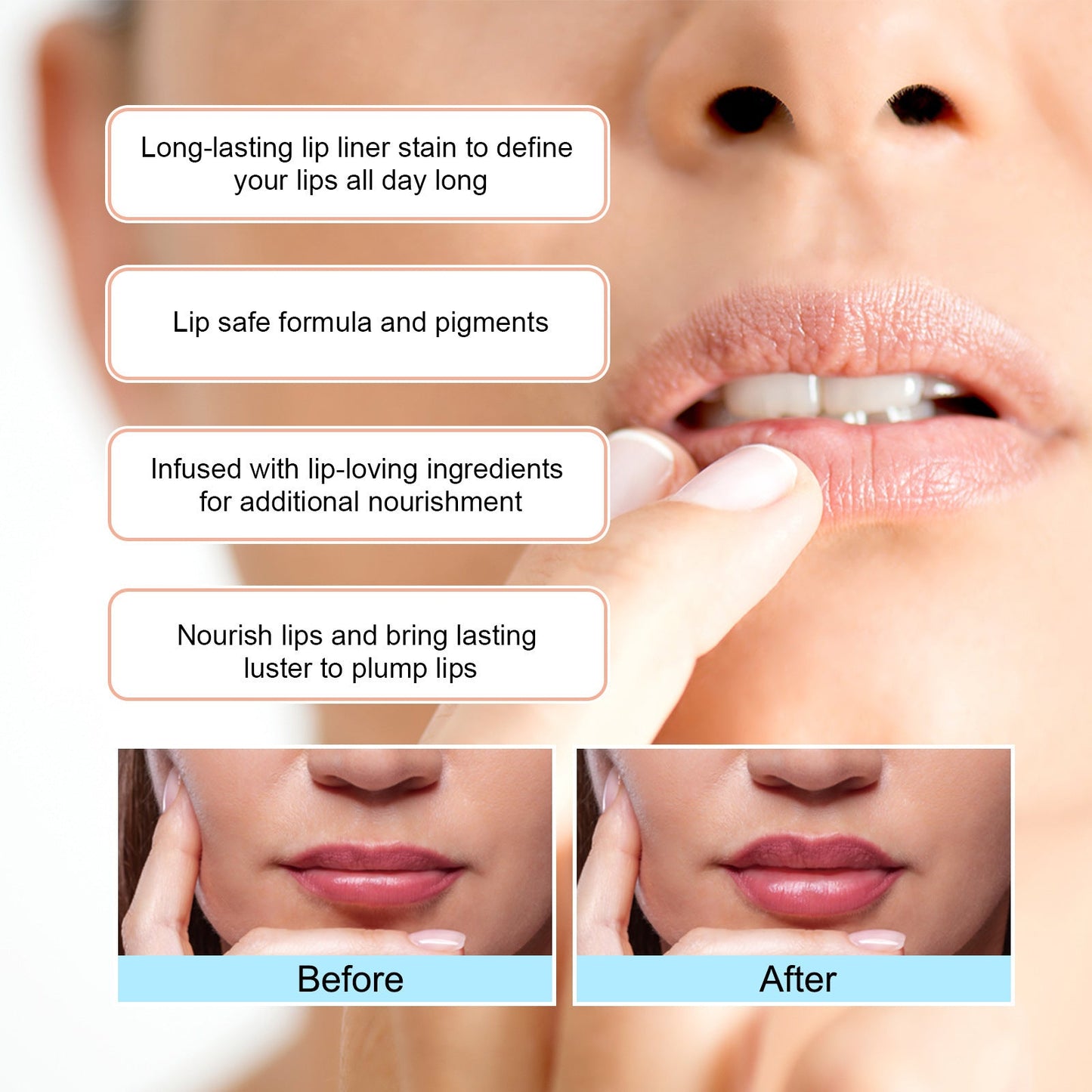 Waterproof Lip Liner – Long-Lasting Outline for Perfect Lip Definition CJ