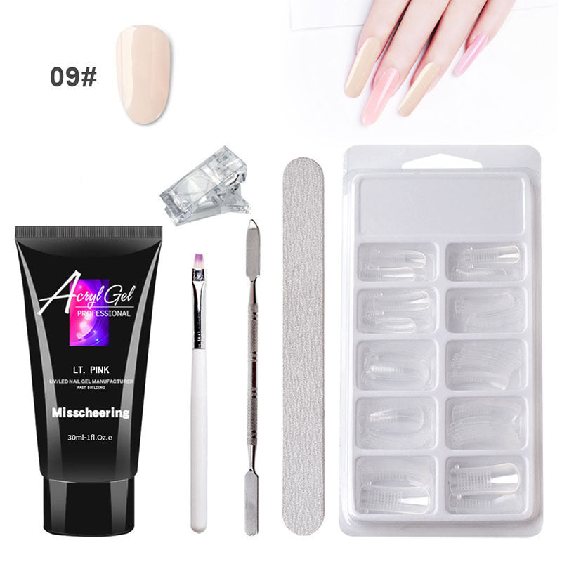Painless Extension Gel Nail Art – Quick Crystal Gel Set Without Paper Holder CJ