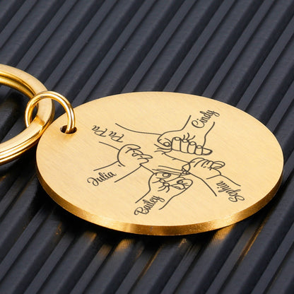 Customizable Father's Day Keychain – DIY Name Personalized Gift
