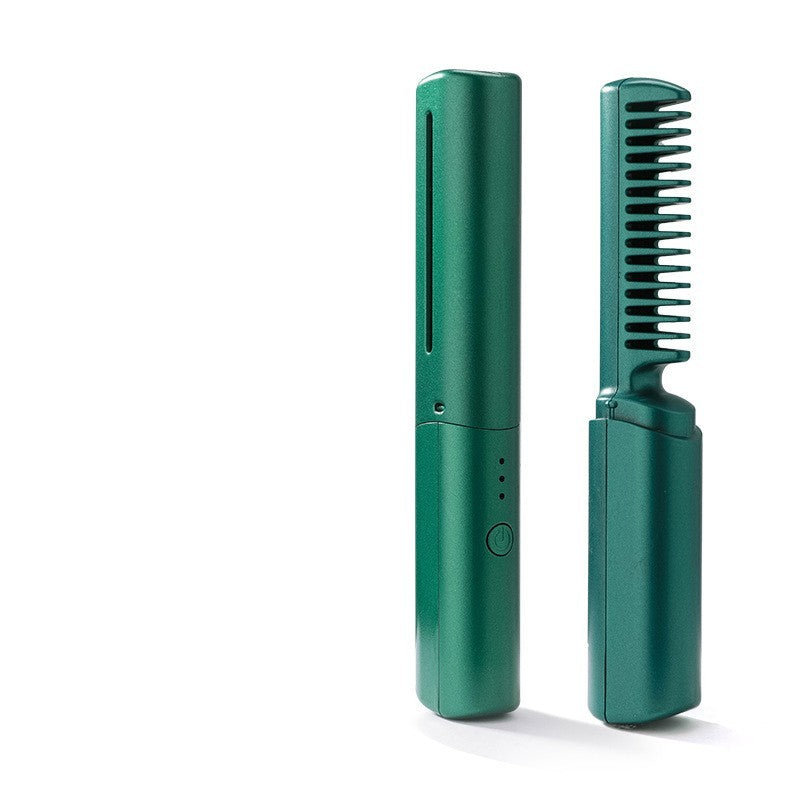 Professional Wireless Hair Straightener & Curler – Fast Heating Negative Ion Styling Brush CJ