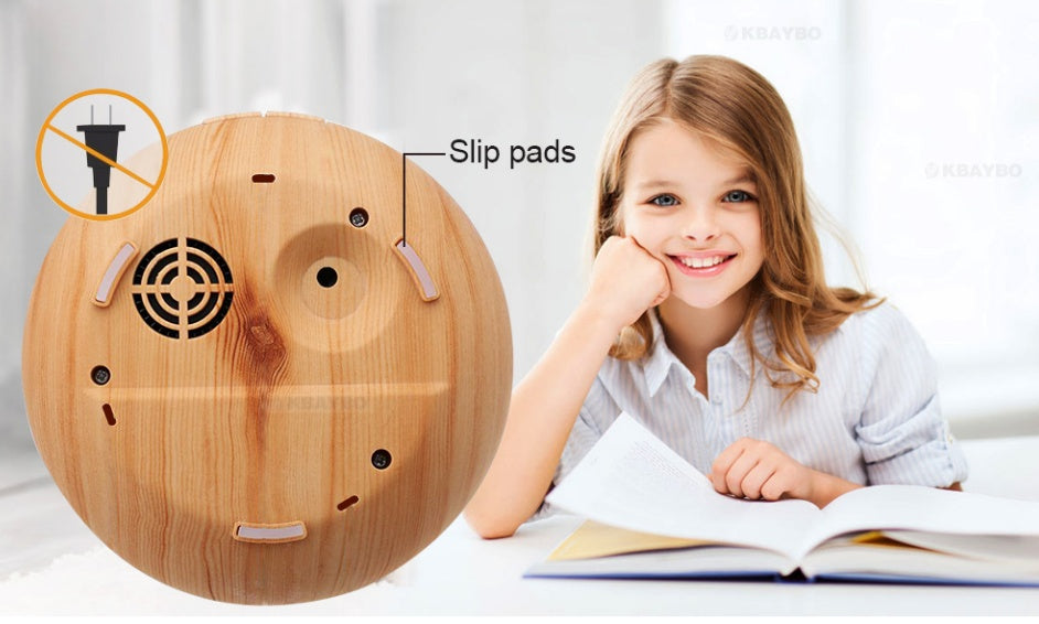 Wooden Grain Remote-Controlled Aromatherapy Lamp – Relaxation & Home Spa Essential CJ