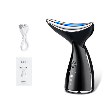 EMS Microcurrent Neck Face Beauty Device With 3 Colors LED Photon Therapy Skin Tighten Reduce Double Chin Face Lifting Devices CJ