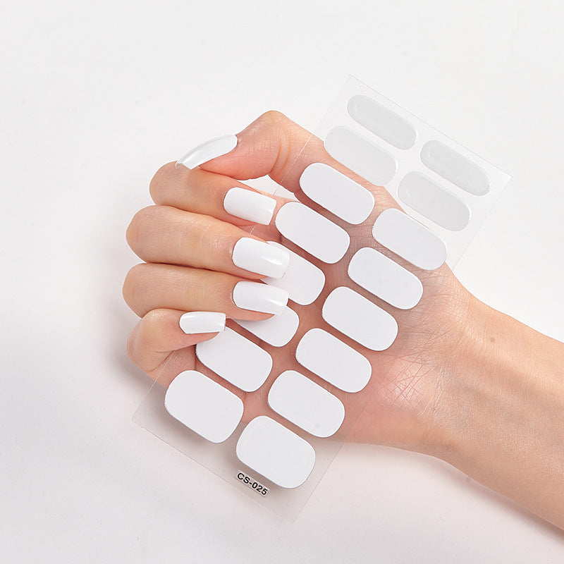 Nail Art Stickers – Solid Color Self-Adhesive Nail Strips Set