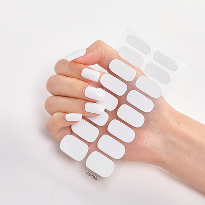 Nail Art Stickers – Solid Color Self-Adhesive Nail Strips Set