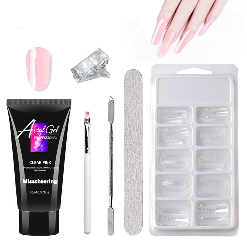 Painless Extension Gel Nail Art – Quick Crystal Gel Set Without Paper Holder CJ