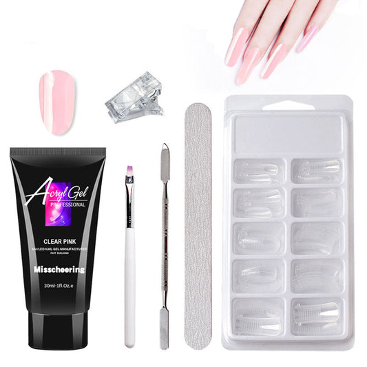 Painless Extension Gel Nail Art – Quick Crystal Gel Set Without Paper Holder CJ