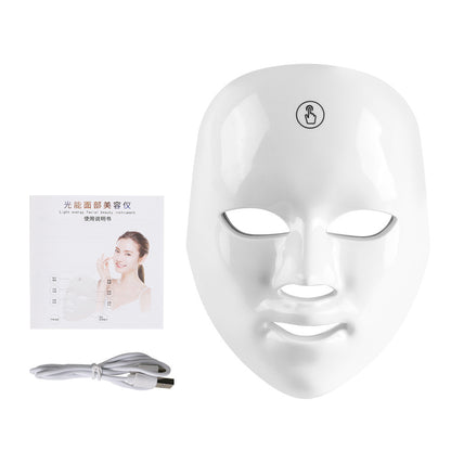 Touch Screen 7-Color LED Light Therapy Mask – Photon Skin Rejuvenation and Anti-Aging Facial Treatment