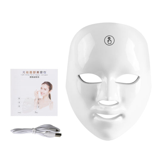 Touch Screen 7-Color LED Light Therapy Mask – Photon Skin Rejuvenation and Anti-Aging Facial Treatment
