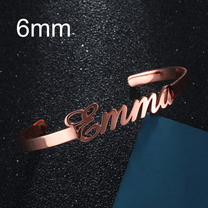 Customized Name Bracelet – Personalized Stainless Steel Bangle Jewelry CJ