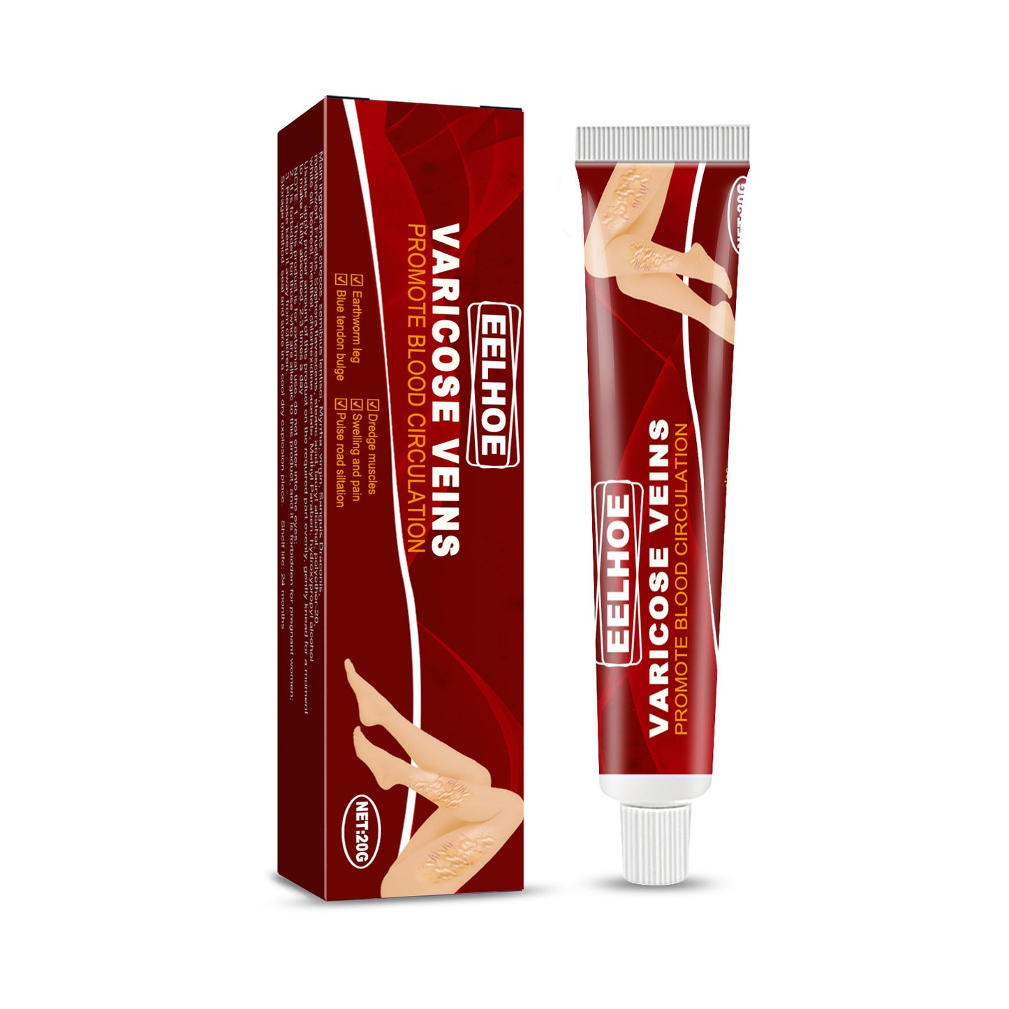 Earthworm Leg Vein Massage Cream – Relieves Varicose Veins and Reduces Leg Swelling