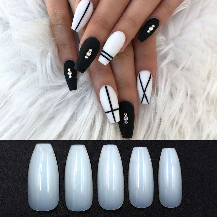 500 Transparent Natural Fake Nails CJ