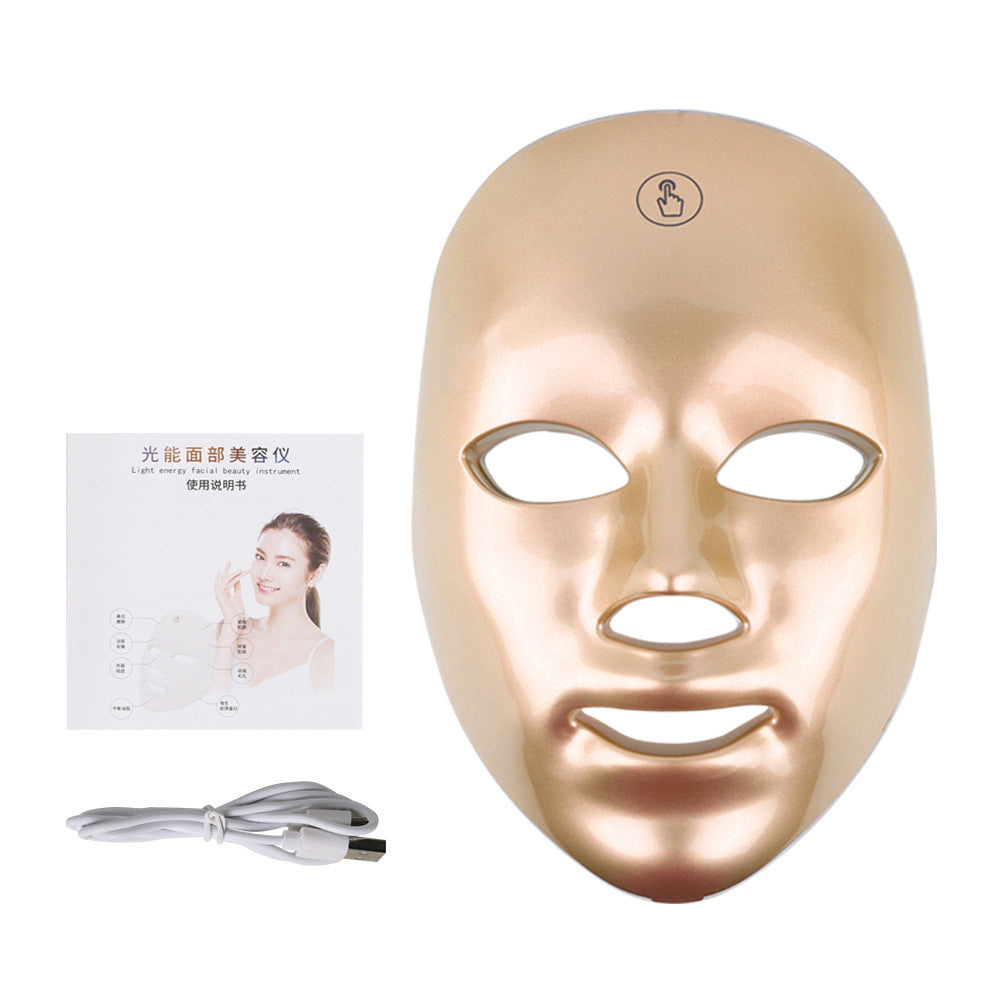 Touch Screen 7-Color LED Light Therapy Mask – Photon Skin Rejuvenation and Anti-Aging Facial Treatment