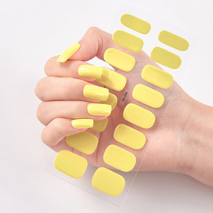 Nail Art Stickers – Solid Color Self-Adhesive Nail Strips Set