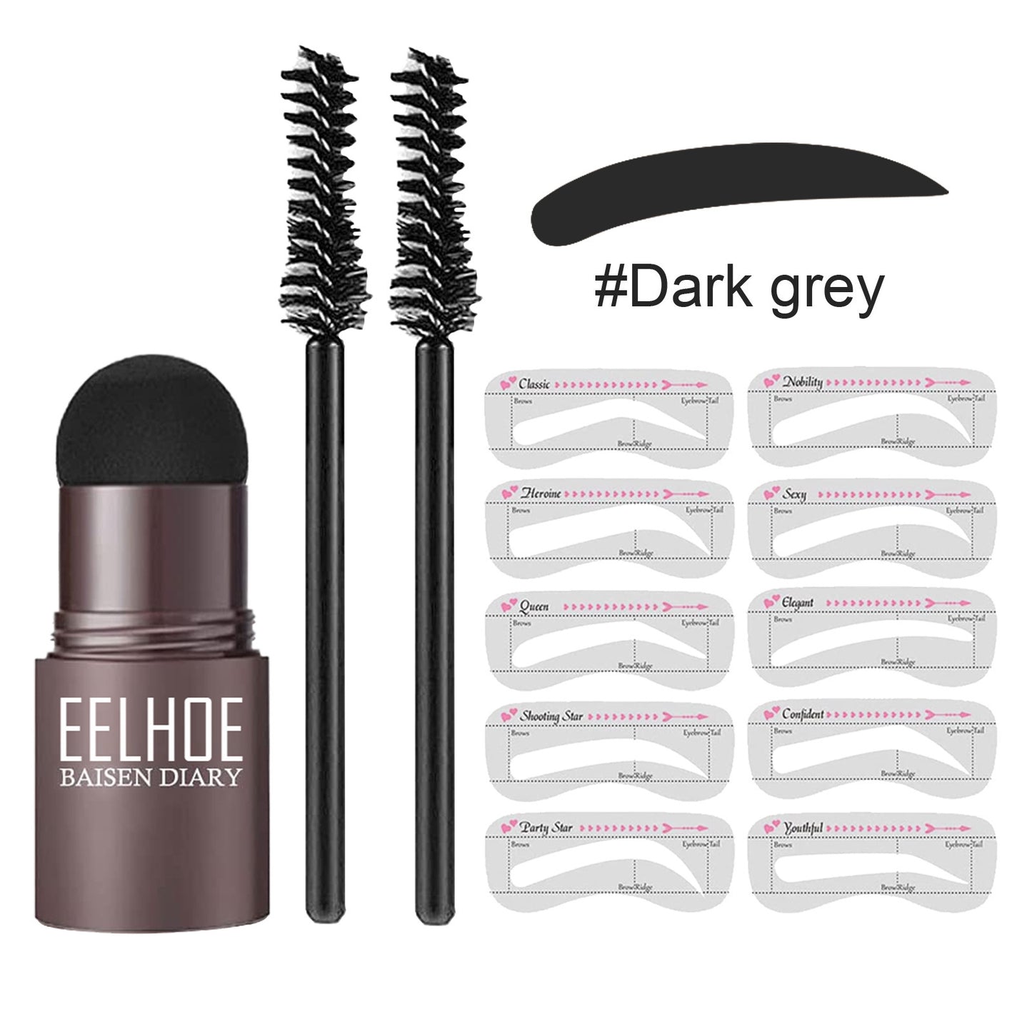 Eyebrow Mold Powder Set – Shaping Stencils and Powder for Perfect Brows