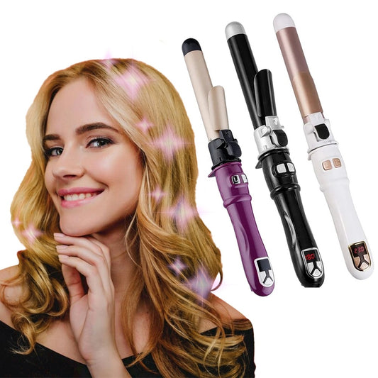 Rotating Automatic Curling Iron – 30s Fast-Heating Hair Waver & Styling Wand