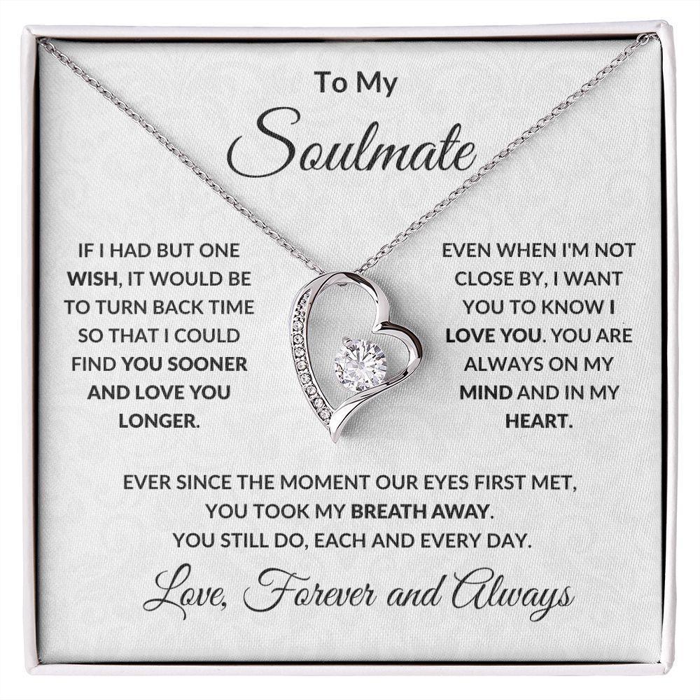 Soulmate Forever Love Necklace – Stainless Steel Romantic Gift for Women CJ