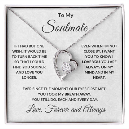Soulmate Forever Love Necklace – Stainless Steel Romantic Gift for Women CJ